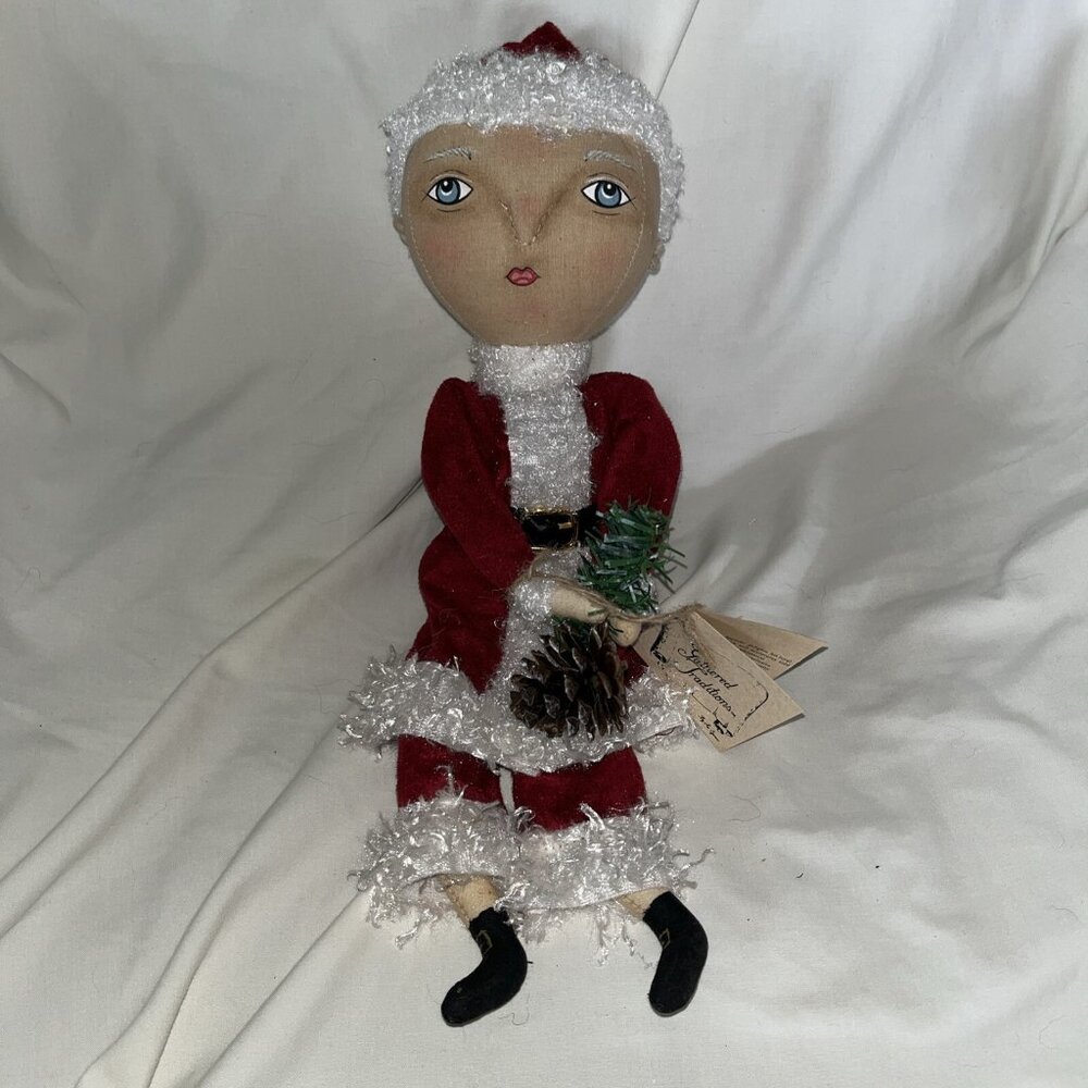 JOE SPENCER-GATHERED TRADITIONS-GALLERIE II-FINN HOLIDAY BOY ART DOLL RUSTIC 2